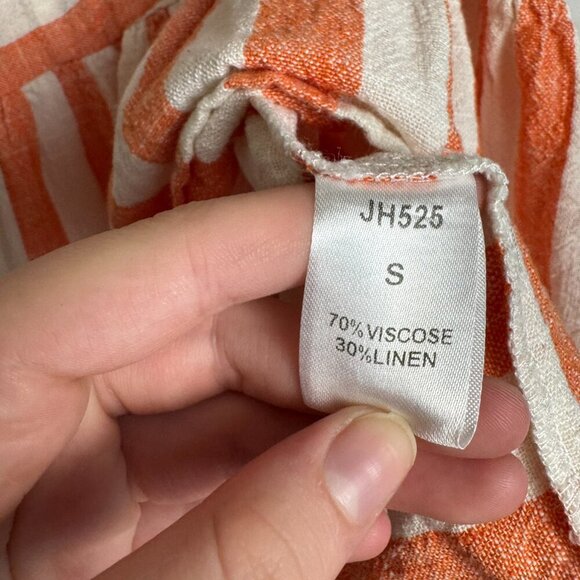 THML red + white + blue striped sleeveless tank with tassels size small J1 - Picture 4 of 6